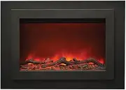 Remii Zero Clearance Unit Electric Fireplace with Steel Surround, 94 cm x 66 cm Size, Black