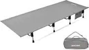 Lightweight Folding Tent Camping Cot Bed with Lever Lock, Easy Setup Portable Co