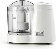 BLACK + DECKER Chopper | BXCH120E | Mixer | 120 W | 350 ml Volume | 1 Speed | Stainless Steel Blades | Easy Operation and Cleaning | White/Grey