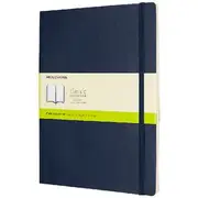Moleskine Softcover Plain XL 192pg Notebook Sapphire Blue