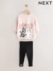 Pink Bluey Halloween Sweatshirt & Leggings Set (12mths-7yrs) (AR3404) | $37 - $46