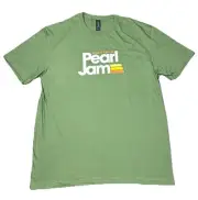 Pearl Jam Official 2024 Dark Matter Tour Merchandise Green T Shirt Large Gildan