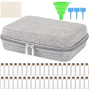 Seedling Storage Organizer,40-Slot Seedling Packet Storage Box Organizer - Sturdy Seedling Storage with 40 Glass Bottles and Funnel for Flower Plants Garden, Beads