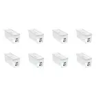 8x Boxsweden Crystal Tidy Box Container Storage Organiser w/ Lid 5L/35cm Clear