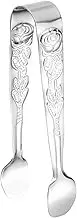 Small Serving Tongs Sugar Cube Tongs Mini Stainless Steel Serving Buffet Kitchen Appetizers Ice Cube for Tea Party Coffee Bar 4.1 Inch-