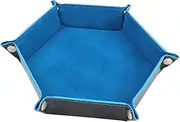 Oshhni Hexagonal Dice Holder, Game Storage Solution for Keys and Jewelry, Blue