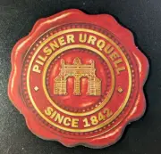 PILSNER URQUELL ORIGINAL GOLDEN BEER foreign COASTER, MAT, CZECH REPUBLIC, 2004