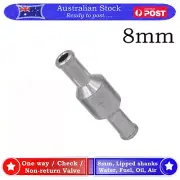 8mm One Way Non Return Check Valve Air Fuel Petrol Diesel Oil Vacuum Aluminium