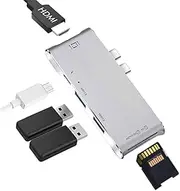 Maro USB C Multiport Adapter for MacBook, 6-in-1 Type C Hub with 4K HDMI, USB 3.0, SD MicroSD Card Reader, and PD Charging