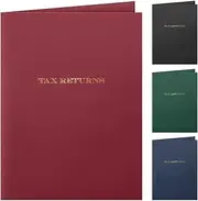 The Gallery Collection - Tax Returns 9 x 12 Pocket Folders, Gold Foil Stamped for Tax Professionals, 25 Pack (Burgundy)