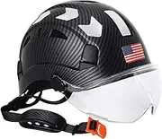 Aolamegs Construction Hard Hats with Visor - OSHA Approved Construction Hardhat with Chin Straps