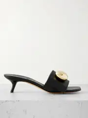 [LOEWE] LOEWE - Pebble Leather Sandals - Black - FR35 FR35 Black