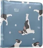 Black and White Yoga Bulldog Photo Album Photo Books Self Adhesive Pages Scrap Book Photo Albums Childhood Photo Album 6x8