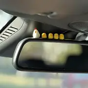 20Pcs Cute Mini Chicken Car Accessories Kawaii Car Dashboard Decorations, Funny Chick Rear View Mirror Accessories, Home Party Decorations Fairy Garden Landscape Decor