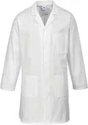 Portwest 2852 Standard Lab Coat Hard Wearing Workwear Lab Coat White, Large