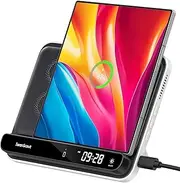 30W Dual Phone Wireless Charger, Wireless Charger for Samsung Z Fold/Google Pixel 9 Pro Fold, SwanScout 504F, Charging Station for Samsung S25/S24/S23, iPhone 16/15/14, Pixel 9/8/7/6
