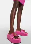 Versace Biggie Medusa Logo 95 Platform Slide Sandal Pink Paradise satin Eu39 US9