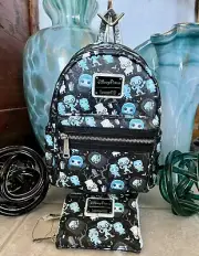 NEW Loungefly Mini Backpack Disney Haunted Mansion Funko Pop! Wallet Set