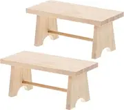 Totority Realistic Miniature Tea Table for Home Decor Miniature Furniture Wooden Craft