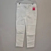 Spanx White Jeans Pull On Pants Women’s Size L Tall NWT