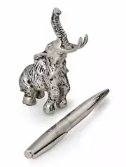 TRUMPETING ELEPHANT PEN HOLDER - ELEPHANT PEN STAND