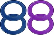 uxcell Flying Rings, 4Pcs PP Plastic Flying Discs for Sports Outdoor Playing Game Beach Pool Camping Activities, 2 Colors