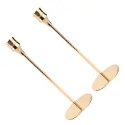 2 Pcs Candle Cup Holder Retro Candlestick Holders Iron Ornaments Baby