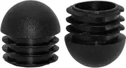 Flyshop 1-3/8", 35 mm Round Tube Inserts Plastic Plugs Chair Leg Furniture Glides for Stool Leg Black Pipe Tubing End Caps, 10 Pcs