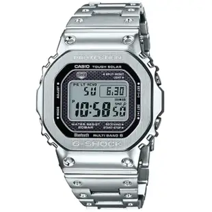 【CASIO 卡西歐】G-SHOCK 全金屬 太陽能 電波藍牙多功能腕錶 母親節 禮物(GMW-B5000D-1)