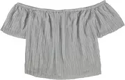 [RACHEL Rachel Roy] Rachel Roy Womens Textured Knit Tops Blouse for Women, Metallic, XX-Large