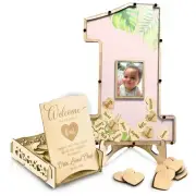 1st Birthday Decorations - Guest Book Alternatives -First Birthday Number One...