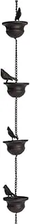 Bird Rain Chain Decorative Metal Rainwater Collection Chain Outdoor Garden Decor, Fine Workmanship