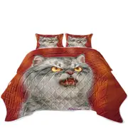 Cool Cats Designs Angry Furious Kitten Coverlet