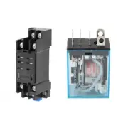 8 Pin AC Relay and Socket Base for 220VAC 240VAC Applications DPDT Model LY2NJ