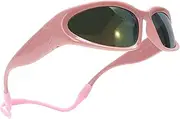 [GUVIVI] Kids Sunglasses with Strap Wrap Around Futuristic Sun Glasses for Boys Girls Oval Shades Age 4-12
