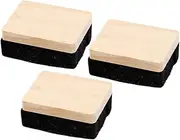 ERINGOGO Wooden Felt Chalkboard Erasers 3pcs Perfect for Meetings Presentations School