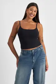 [Bonds] Bonds Women's Bases Seamless Singlet in Black Size: 16 16 Black