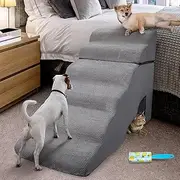 LitaiL 6 Step Pet Stairs for High Beds 30 inch Small Dogs, Non-Slip Dog Ramps for Small Dogs, for Older Cats