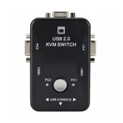 Dual/2-Port USB VGA KVM Switch Box Mouse Keyboard Monitor Sharing Computer PC E