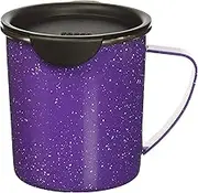 Copco 2510-0701 Tin Cup Camping Style Stainless Steel Coffee Mug with Lid, 16-Ounce, Purple