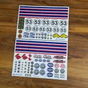 Big HERBIE the Love Bug Decals Kit Sand Scorcher Tamiya Sticker Scale 1/10 10th