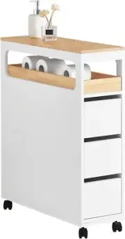 NNEDSZ Storage Cart Narrow Cabinet Wheels Tray Drawers