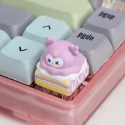Cartoon Keycaps,Handmade Cute Keycaps,Customized 3D Keycap,Personalized Replacement Keycap for Mechanical Gaming Keyboards (Purple)