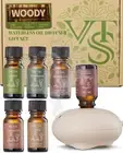 VTS Waterless Diffuser with Woody Scent Essential Oils Gift Set, Aromatherapy Oi