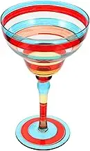 PAMINGONO Stylish Hand Painted Margarita Glass Painted Glassware for Cocktail Margarita Decorative