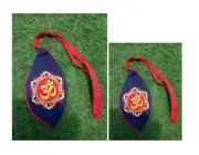 2 Cotton Jholi Prayer Chanting Bag OM Hindu Meditation Gomukhi Hare Krishna