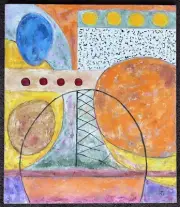 Dr. Benjamin Gross Listed California Artist Original Abstract Painting on Canvas