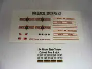 Illinois State Police 1/64 Waterslide Decal Set Fits 1:64 Cars Trucks SUVs Vans