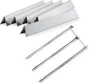 [Direct Store] Parts Kit DG230 Replacement Weber Genesis Silver/Gold B&C Spirit 700 Grill Burner & Heat Plate (SS Burner + SS Heat Plates)