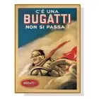 NNEDSZ Wall Art 60cmx90cm Bugatti Gold Frame Canvas